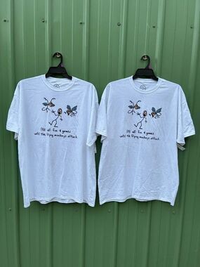 Flying Monkeys Attack Short Sleeve Graphic T-Shirts 2-Pack Size XXL